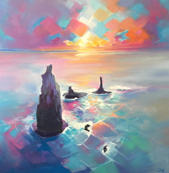 'Horizon Light at Macleod’s Maidens' by artist DK  MacLeod